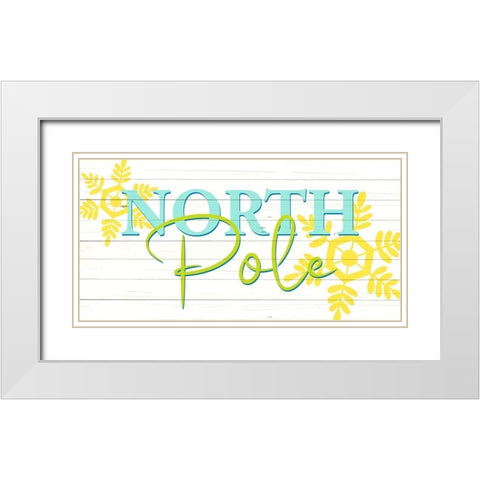 North Pole Bright White Modern Wood Framed Art Print with Double Matting by Bailey, Ann