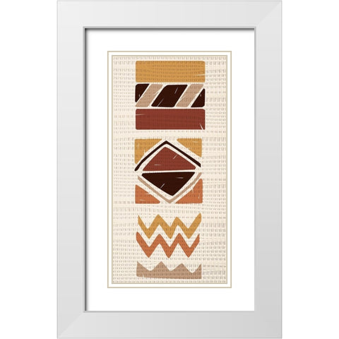Rattan Pattern 2 White Modern Wood Framed Art Print with Double Matting by Bailey, Ann