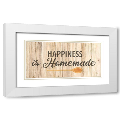 Happiness White Modern Wood Framed Art Print with Double Matting by Bailey, Ann