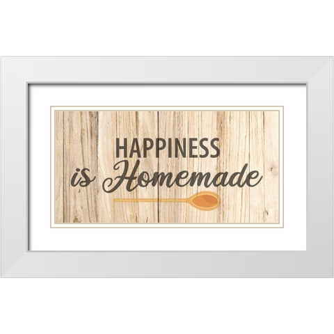 Happiness White Modern Wood Framed Art Print with Double Matting by Bailey, Ann