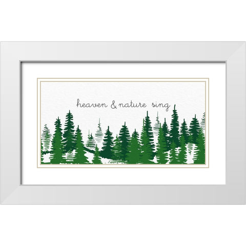 Heaven and Nature Sing White Modern Wood Framed Art Print with Double Matting by Bailey, Ann