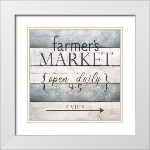 Open Daily White Modern Wood Framed Art Print with Double Matting by Bailey, Ann