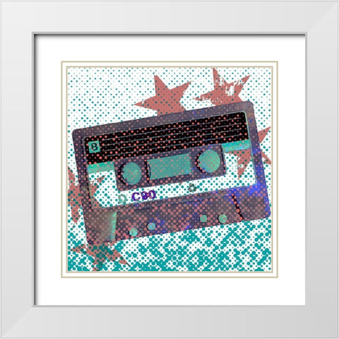 Music Stars 2 White Modern Wood Framed Art Print with Double Matting by Bailey, Ann