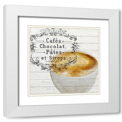 Morning Coffee 3 White Modern Wood Framed Art Print with Double Matting by Bailey, Ann