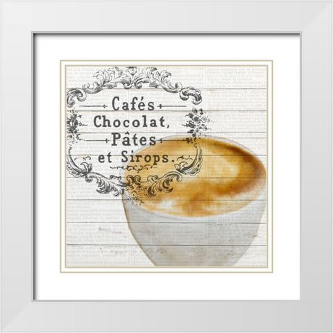 Morning Coffee 3 White Modern Wood Framed Art Print with Double Matting by Bailey, Ann