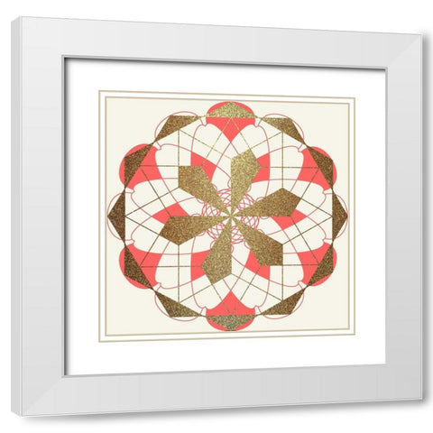 Coral Gold 2 White Modern Wood Framed Art Print with Double Matting by Bailey, Ann
