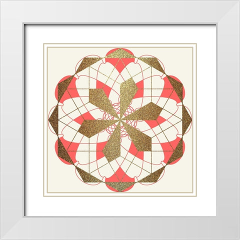 Coral Gold 2 White Modern Wood Framed Art Print with Double Matting by Bailey, Ann