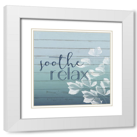 Calm 2 White Modern Wood Framed Art Print with Double Matting by Bailey, Ann