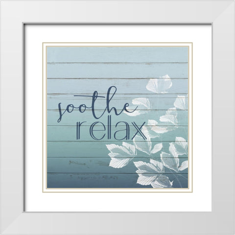 Calm 2 White Modern Wood Framed Art Print with Double Matting by Bailey, Ann