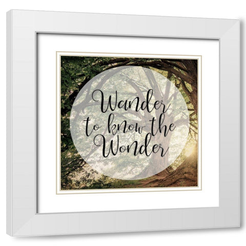 Wander Wonder White Modern Wood Framed Art Print with Double Matting by Bailey, Ann