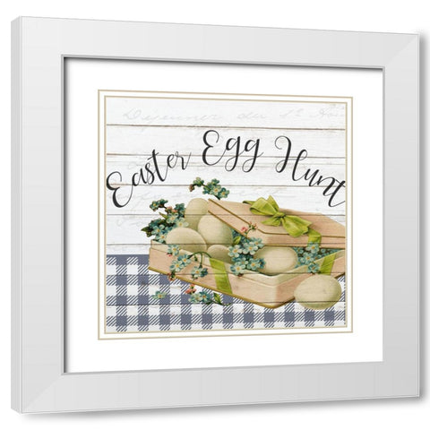Vintage Easter 5 White Modern Wood Framed Art Print with Double Matting by Bailey, Ann