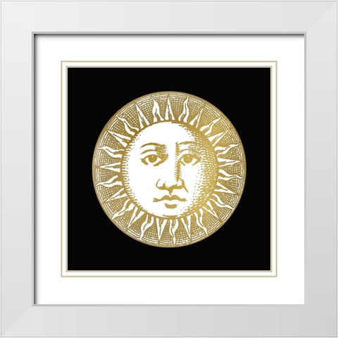 Sun and Moon 1 White Modern Wood Framed Art Print with Double Matting by Bailey, Ann