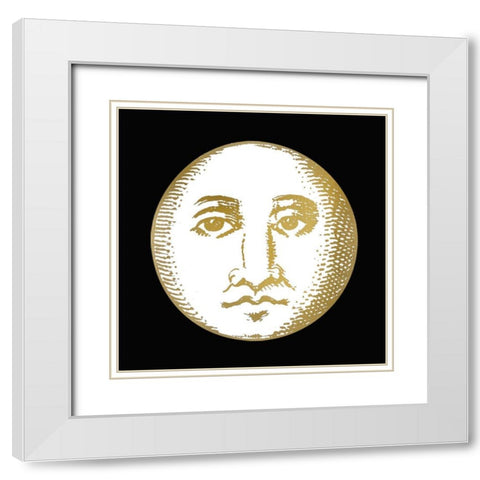 Sun and Moon 2 White Modern Wood Framed Art Print with Double Matting by Bailey, Ann