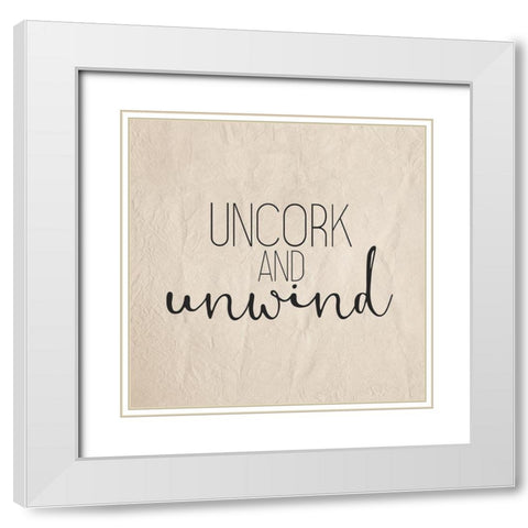 Uncork 2 White Modern Wood Framed Art Print with Double Matting by Bailey, Ann