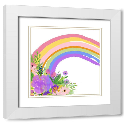 Over the Rainbow 1 White Modern Wood Framed Art Print with Double Matting by Bailey, Ann