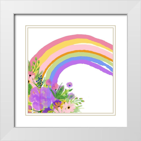 Over the Rainbow 1 White Modern Wood Framed Art Print with Double Matting by Bailey, Ann