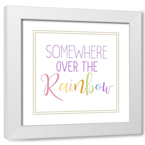 Over the Rainbow 2 White Modern Wood Framed Art Print with Double Matting by Bailey, Ann