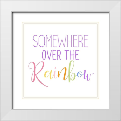 Over the Rainbow 2 White Modern Wood Framed Art Print with Double Matting by Bailey, Ann