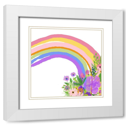 Over the Rainbow 3 White Modern Wood Framed Art Print with Double Matting by Bailey, Ann