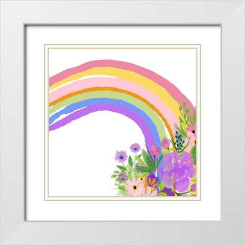 Over the Rainbow 3 White Modern Wood Framed Art Print with Double Matting by Bailey, Ann