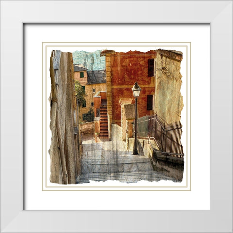 In Italy 2 White Modern Wood Framed Art Print with Double Matting by Bailey, Ann