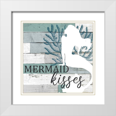 Mermaid Starfish 1 White Modern Wood Framed Art Print with Double Matting by Bailey, Ann