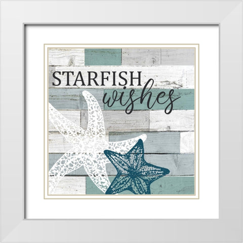 Mermaid Starfish 2 White Modern Wood Framed Art Print with Double Matting by Bailey, Ann