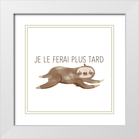 Do It Later French White Modern Wood Framed Art Print with Double Matting by Bailey, Ann