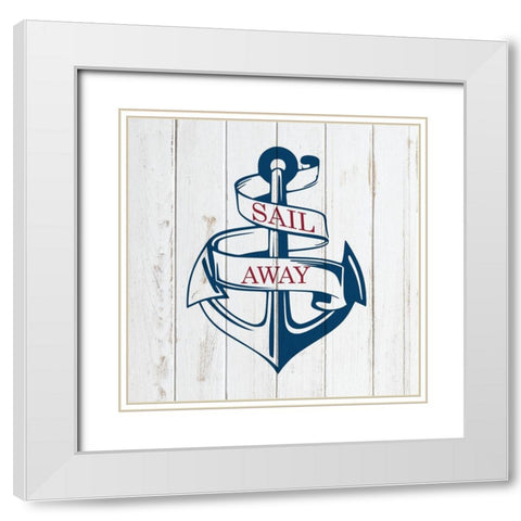 Sail Away 2 White Modern Wood Framed Art Print with Double Matting by Bailey, Ann