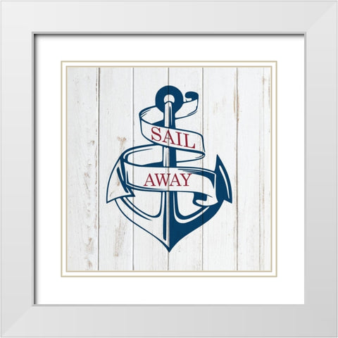 Sail Away 2 White Modern Wood Framed Art Print with Double Matting by Bailey, Ann