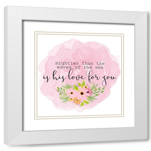 Mightier than the Waves White Modern Wood Framed Art Print with Double Matting by Bailey, Ann