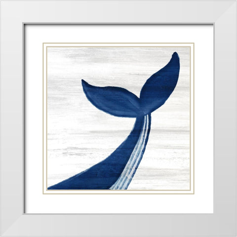 Whale Tails 2 White Modern Wood Framed Art Print with Double Matting by Bailey, Ann