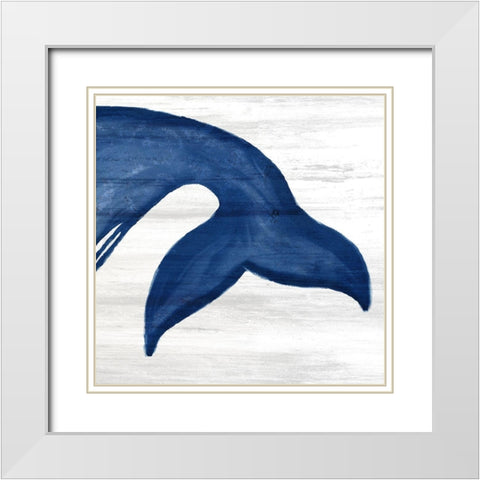 Whale Tails 3 White Modern Wood Framed Art Print with Double Matting by Bailey, Ann