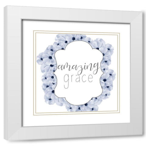 Amazing Grace White Modern Wood Framed Art Print with Double Matting by Bailey, Ann