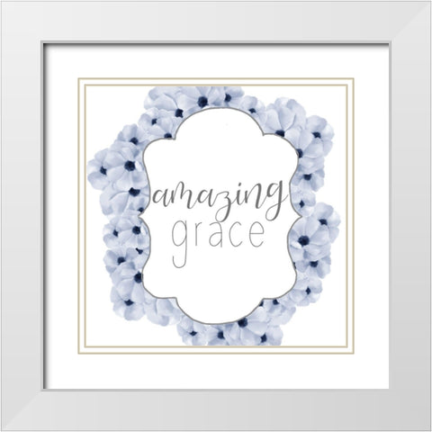 Amazing Grace White Modern Wood Framed Art Print with Double Matting by Bailey, Ann