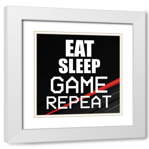 Gamer 2 White Modern Wood Framed Art Print with Double Matting by Bailey, Ann