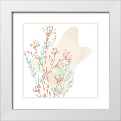 Flower Garden 1 White Modern Wood Framed Art Print with Double Matting by Bailey, Ann