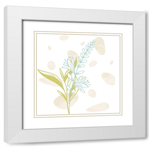 Flower Garden 2 White Modern Wood Framed Art Print with Double Matting by Bailey, Ann
