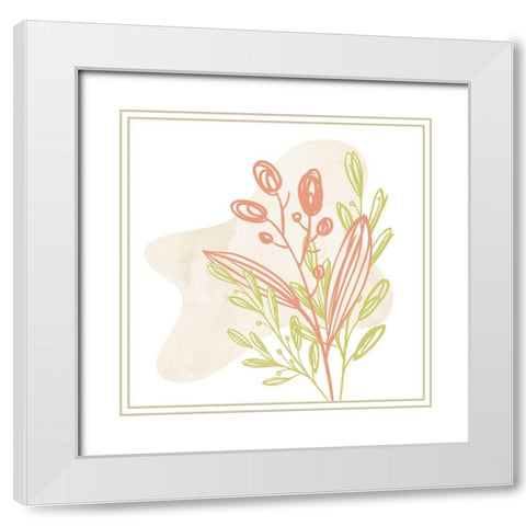 Flower Garden 3 White Modern Wood Framed Art Print with Double Matting by Bailey, Ann