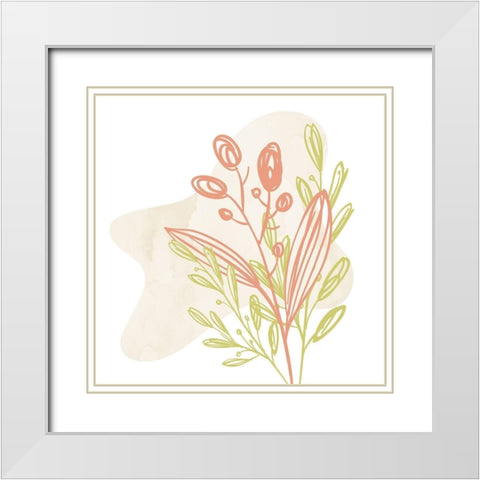 Flower Garden 3 White Modern Wood Framed Art Print with Double Matting by Bailey, Ann