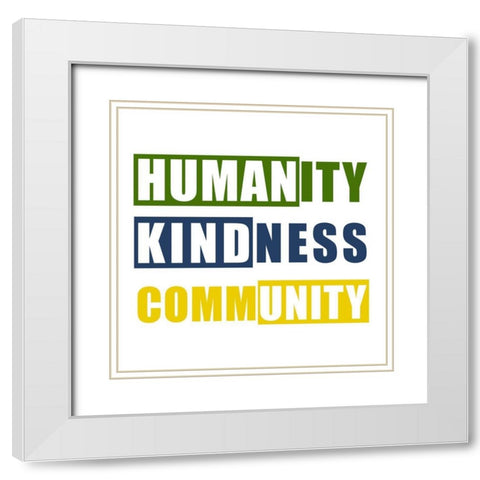 Humanity White Modern Wood Framed Art Print with Double Matting by Bailey, Ann