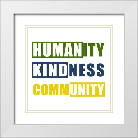Humanity White Modern Wood Framed Art Print with Double Matting by Bailey, Ann