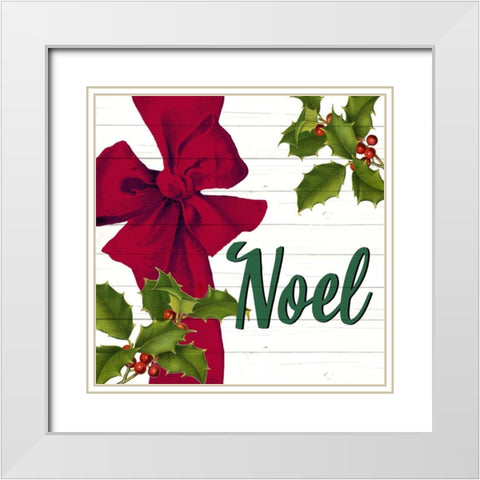 Noel Bow White Modern Wood Framed Art Print with Double Matting by Bailey, Ann