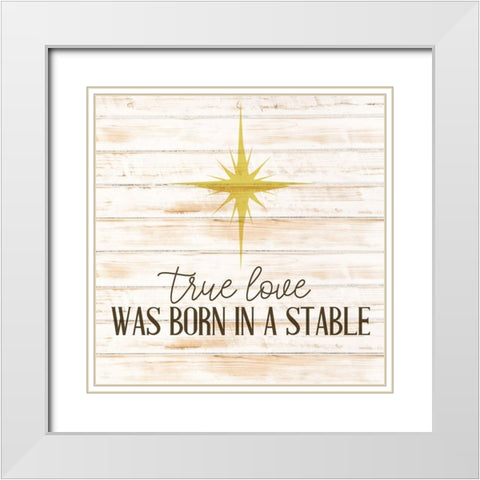 True Love White Modern Wood Framed Art Print with Double Matting by Bailey, Ann