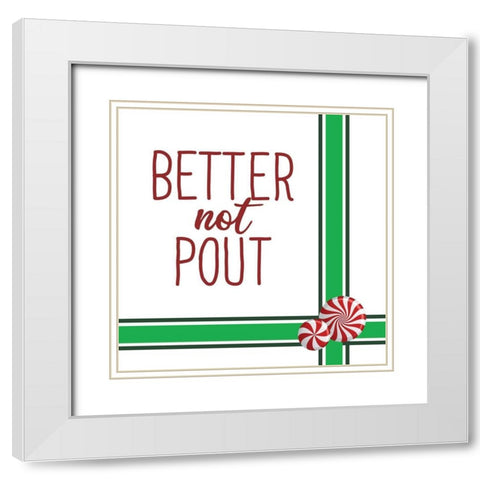 Pout White Modern Wood Framed Art Print with Double Matting by Bailey, Ann