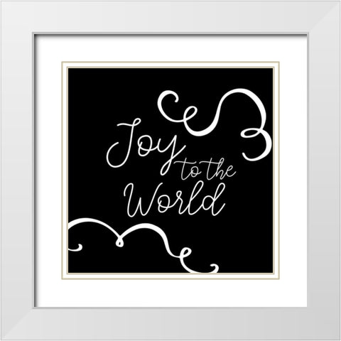 Joy to the World White Modern Wood Framed Art Print with Double Matting by Bailey, Ann