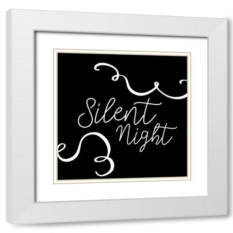 Silent Night White Modern Wood Framed Art Print with Double Matting by Bailey, Ann