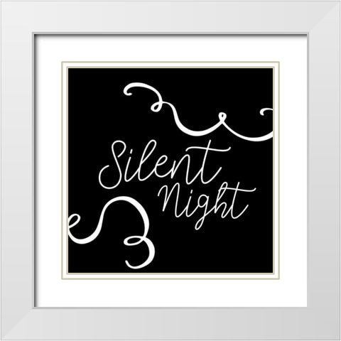 Silent Night White Modern Wood Framed Art Print with Double Matting by Bailey, Ann