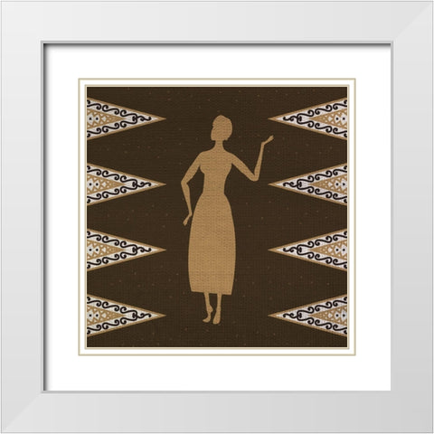Woman 3 White Modern Wood Framed Art Print with Double Matting by Bailey, Ann