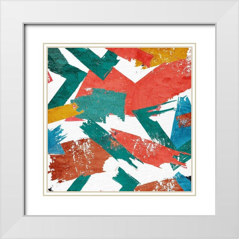 Painted Square 2 White Modern Wood Framed Art Print with Double Matting by Bailey, Ann
